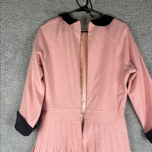 L’ecole des Femmes Baby Belle Du Jour 2.0 Wool Pleated Skirt Pink Dress Size 6 - Picture 12 of 16